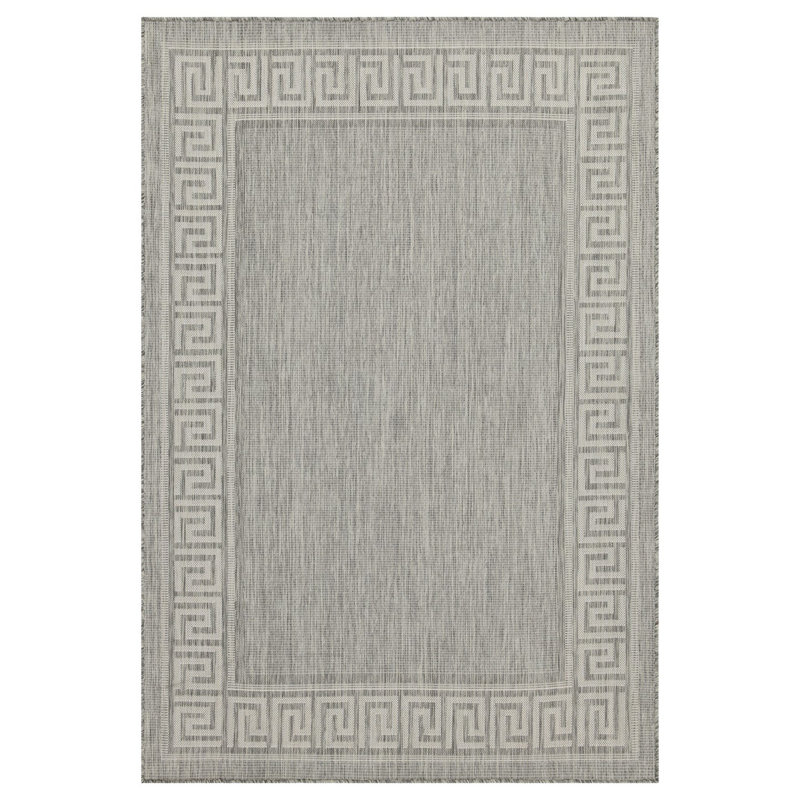 Tapis argenté intérieur / extérieur Sunshine, Rectangle 7 pi 10 po x 10 pi 3 po