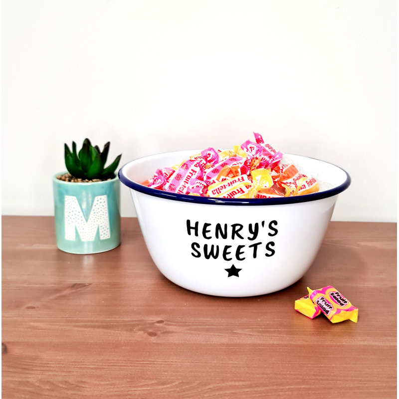 Personalised Sweets Bowl, 6cm H x 12cm W x 12cm D, Yes