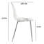 Chaise de salle à manger transparente, tabouret sans accoudoirs en plastique, siège de maquillage nordique, Négociation 6 avec pieds en métal argenté, design innovant et moderne en cristal minimaliste