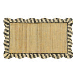 Jute Scalloped Black And White 5' X 8' Rug