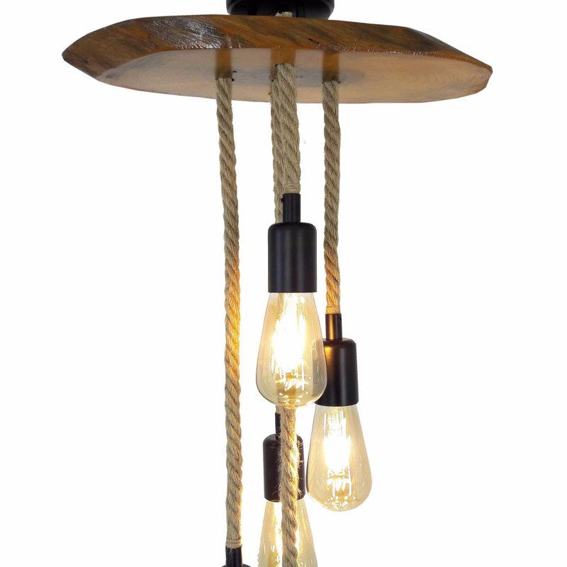 Luminaire suspendu grappe à 5 lumières Schell