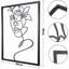 Abstract Female - 3 Piece Single Picture Frame Set on Metal