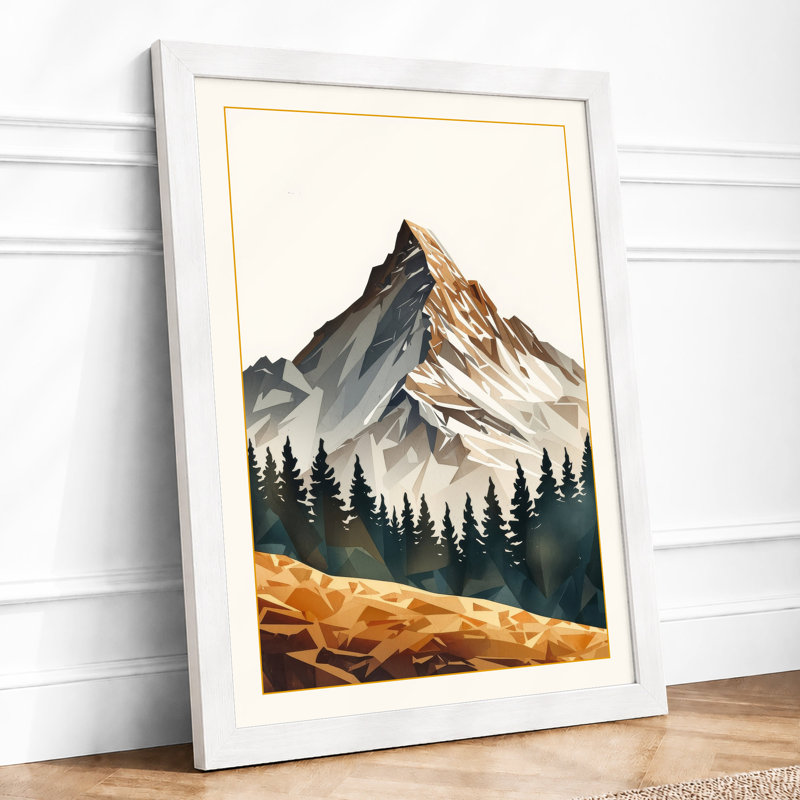 Mountain Wilderness Minimalist - Print, A1 - 84.1 x 59.4 cm, White