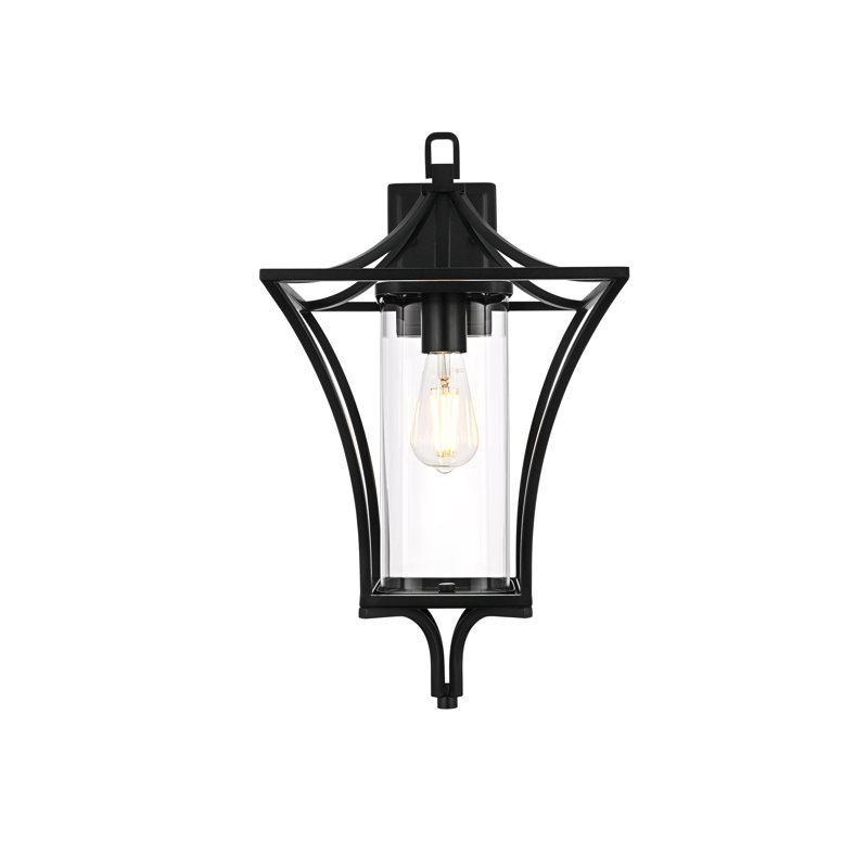 Belgrade Outdoor Wall sconce in Black, 21" H x 12" W x 13" D
