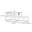 Chaise longue rembourrée en bois massif New