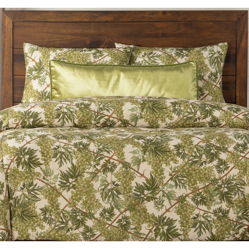 Grapevine Print Duvet Cover & Insert Set, California King Duvet Cover + 2 Shams + 1 Pillow