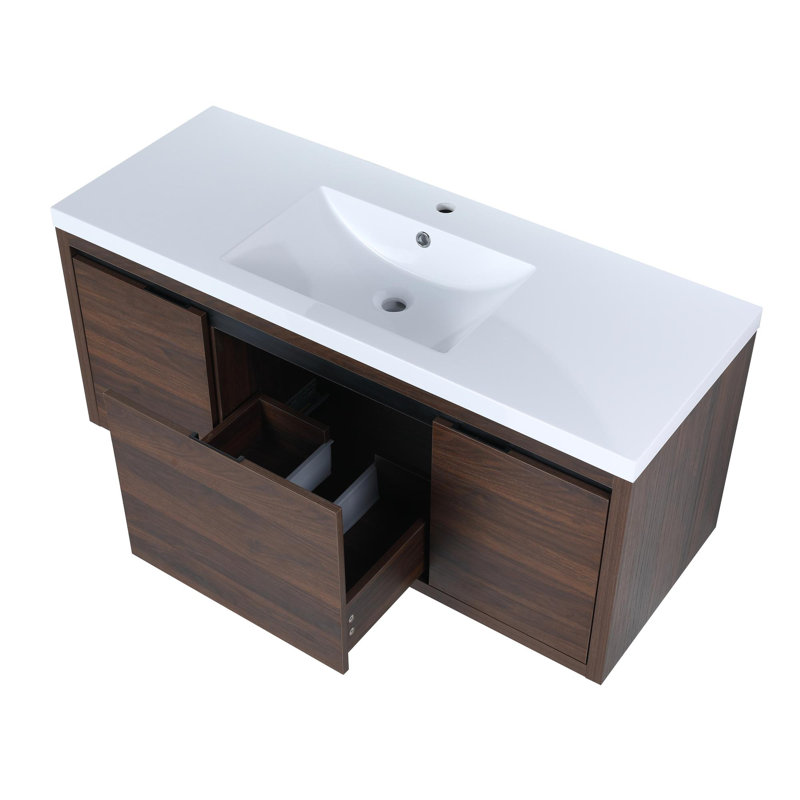 Ensemble de meuble-lavabo 48 po avec armoires 48 po, Noyer de Californie