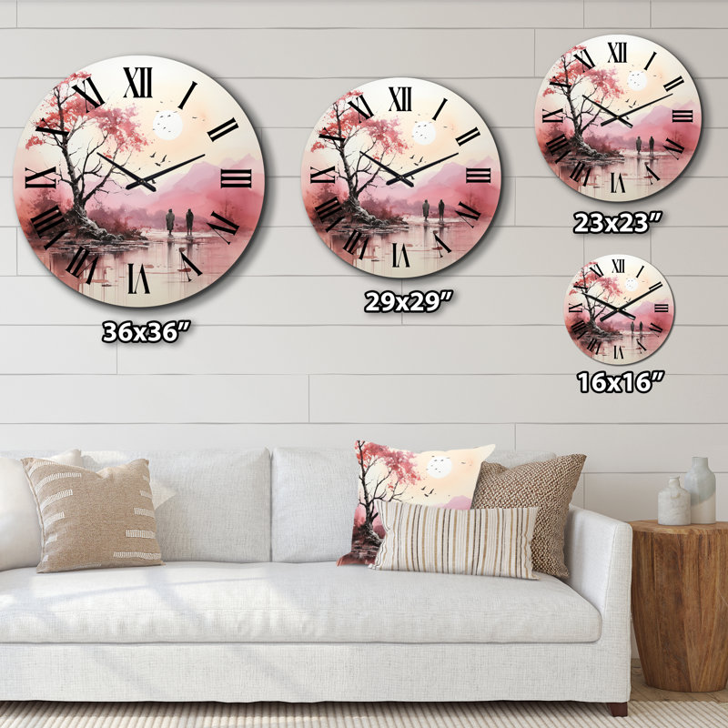 Horloge murale avec art contemporain, Très grand