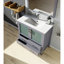 Meuble-lavabo gris foncé 36 po X P 18,25 po D