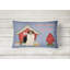 Coussin lombaire en tissu d’intérieur/extérieur pour chien house fait main