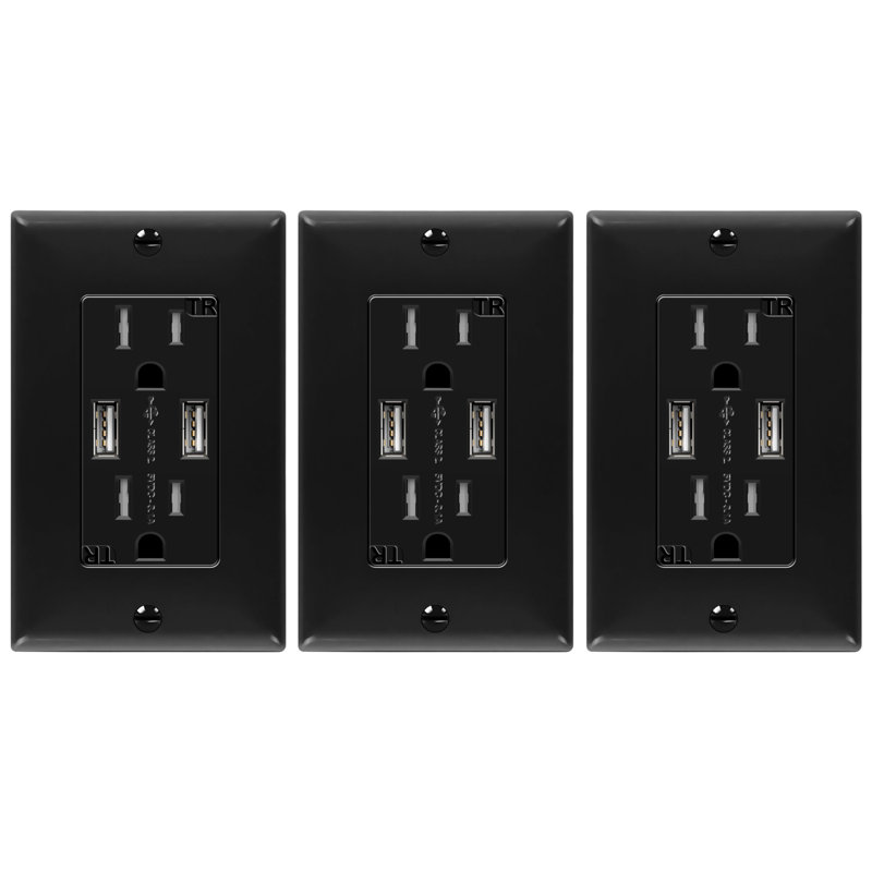 Chargeur USB USB, prise décorative inviolable 15A