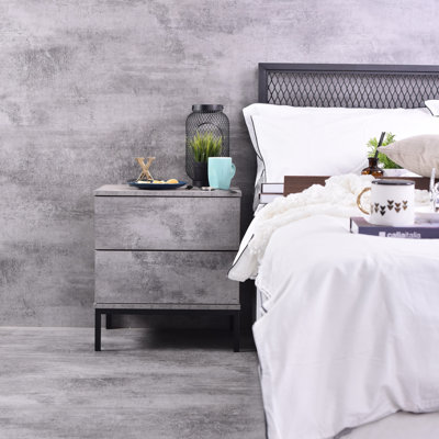 Blunt 50cm W Particle Board / Chipboard Bedside Table