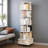 6-Tier 360° Rotating Bookshelf Tower with Storage Drawer and Lockable Wheels-635218142