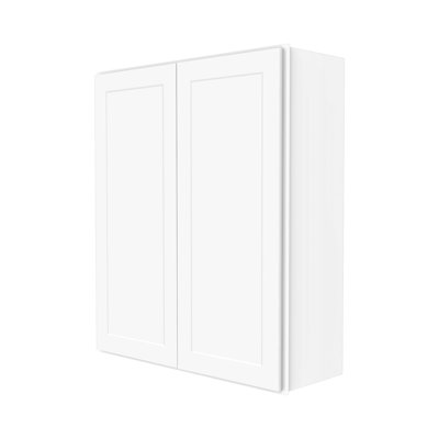 Armoire de cuisine murale Furinno Shaker 2 portes 3 tablettes, prête à assembler, P 12 po x l 36 po x H 42 po, blanc