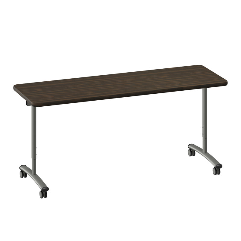 Table à plateau rabattable à haute pression de qualité supérieure, Noyer, H 38 po x L 72 po x l 24 po