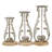 Metal Decorative Silver Candle Holder Set