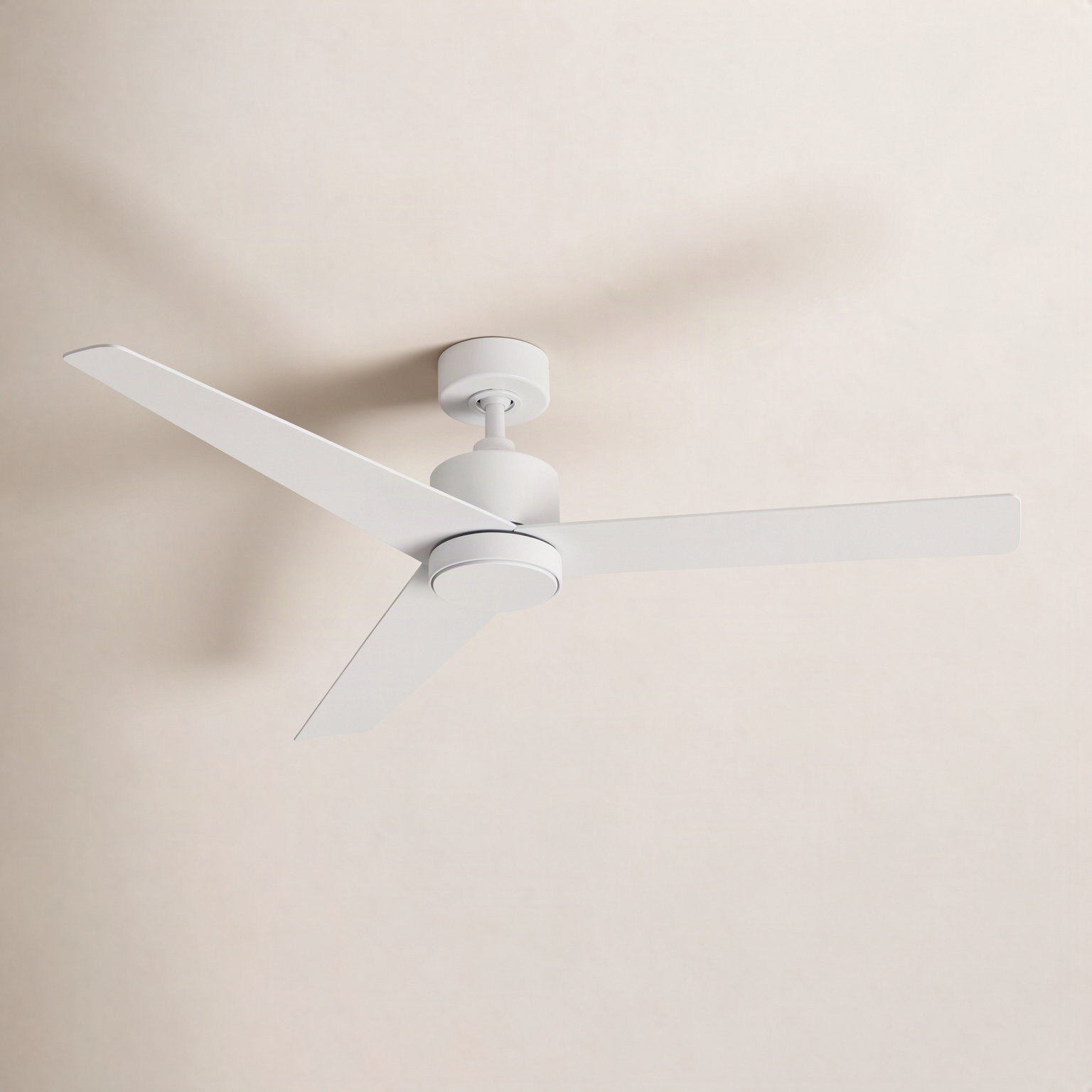 Lotus 54" Smart Ceiling Fan with LED Light Kit, Matte White, 3000K