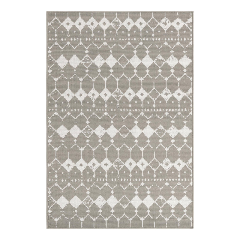 Geometric Indoor / Outdoor Rug, Rectangle 4' x 6'
