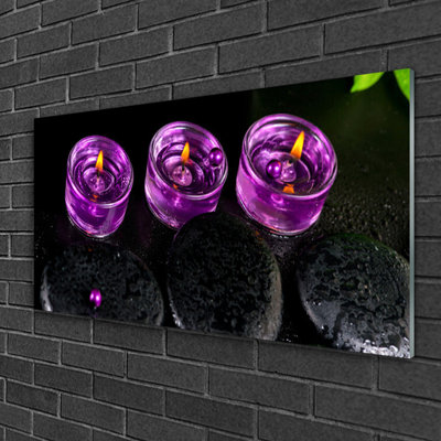 Candle Stones - Unframed Photograph on Glass