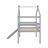 Low Loft House Bed With Slide, Ladder, Safety Guardrails, House Roof Frame-118864884
