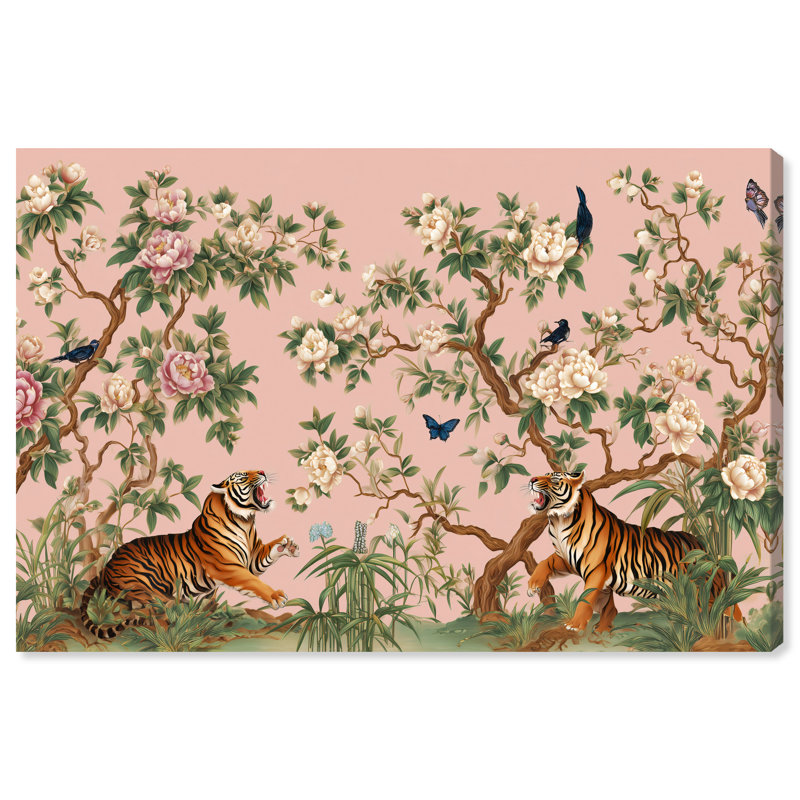 Décoration murale de salle de bain Roaring pair II par Art Remedy, prête à être suspendue, 15 x 10, H 10 po x l 15 po