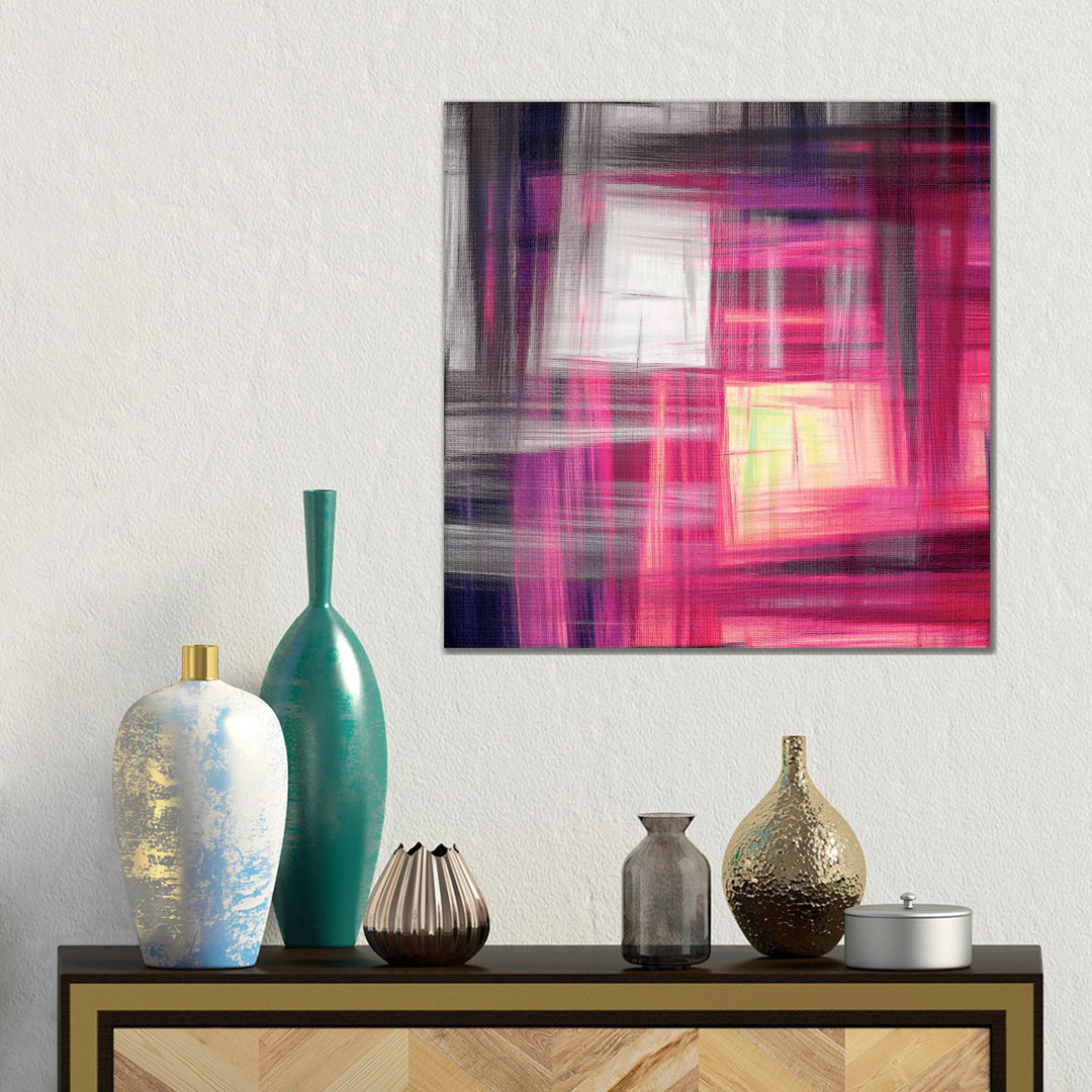 Tartan Crosshatch I von Julia Di Sano - Giclée auf Leinwand ohne Rahmen