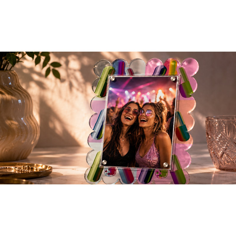 Acrylic Rectangle Picture Frame, 7" x 9"
