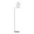 1-Light Satin Nickel Metal Floor Lamp With A Milk White Glass Shade-29552738