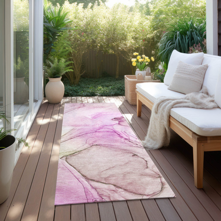 Alfonzo Washable Abstract Indoor / Outdoor Rug