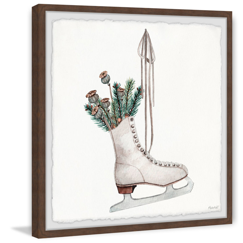 Skating Boot - Single Picture Frame Painting, 30cm H x 30cm W x 3.81cm D