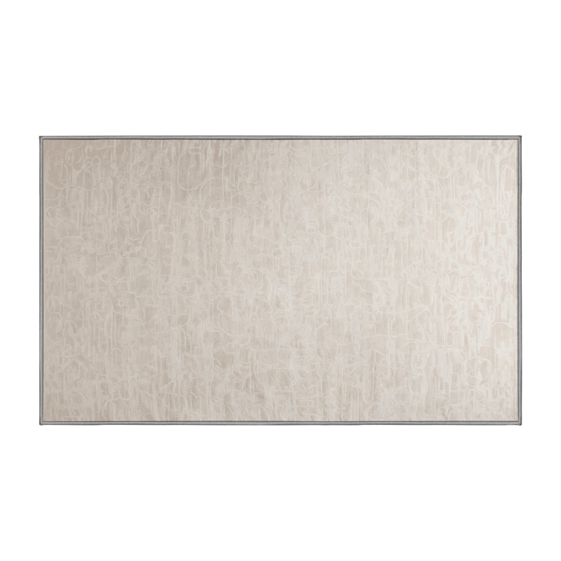 Machine Washable Gray Area Rug, Rectangle 3' x  5'