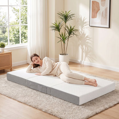 Matelas pliable simple, matelas en mousse mémoire pliable en trois parties de 15 cm