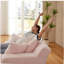 Très grande chaise longue d'intérieur, canapé rembourré en velours côtelé moderne, aucun assemblage requis, canapé-lit confortable pour le salon, le bureau-1258672268