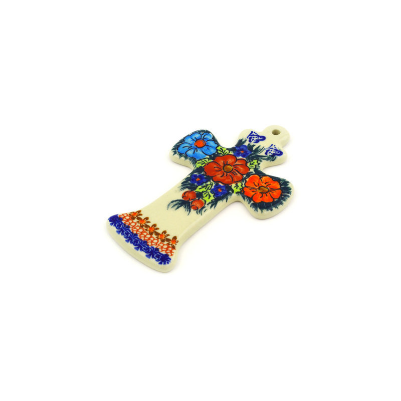 Croix de 7 po en céramique polonaise