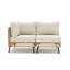 Canapé modulaire d'extérieur 52,3 po en forme de L avec coussins-1118800024