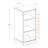 100% Solid Wood 3-Shelf Bookcase with Clear Glass Door and Adjustable Shelves-287875762