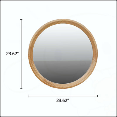 Round Wall Mirror, 23.62" Minimalist Decorative Mirror