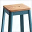Tabouret de bar sans accoudoirs avec support à barre transversale, charme rustique pour la cuisine et les bars