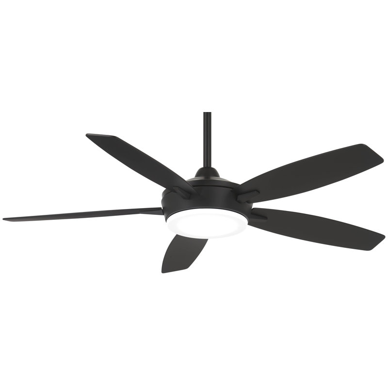 52" 5 - Blade LED Standard Ceiling Fan with Remote Control and Light Kit Included