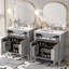 Ensemble de meuble-lavabo double 60 po avec lavabo en céramique Roomfitter-1982642320