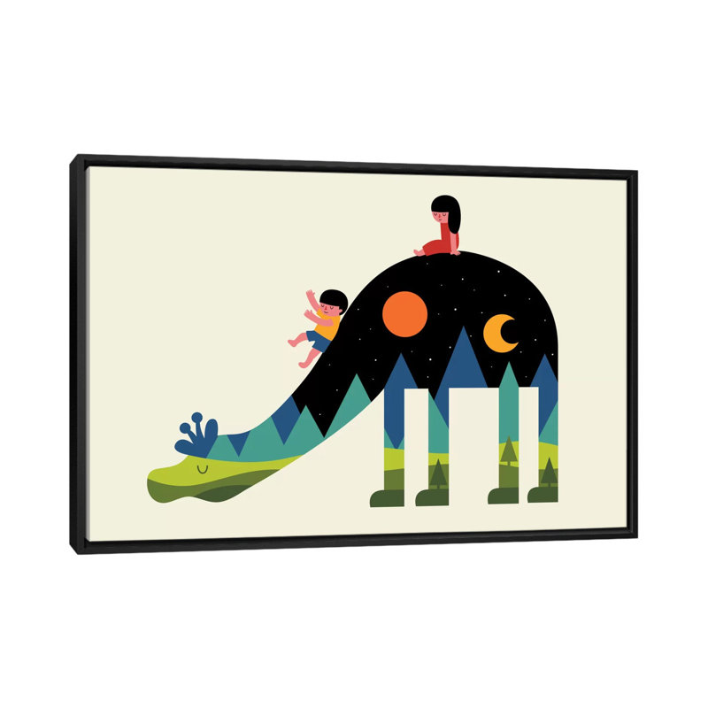 «Treanor Up and Down», art encadré, Toile avec cadre noir, Aucun mat, H 40 po x l 60 po x P 1,5 po