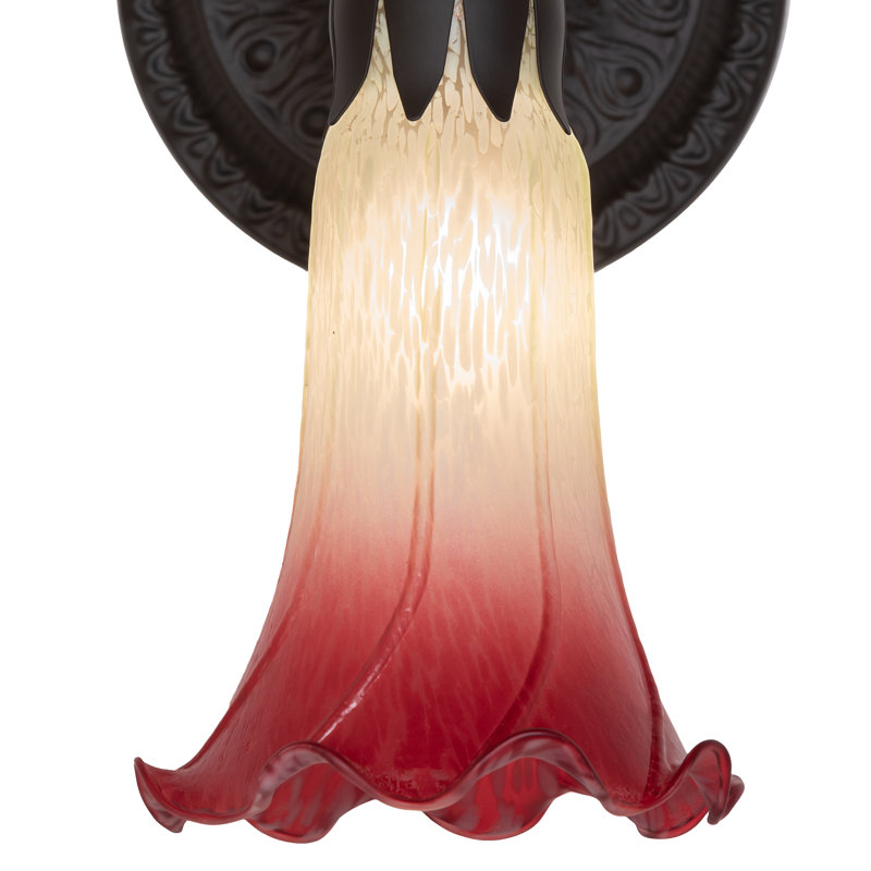 Jacona 1 - Light Armed Sconce, White/Red
