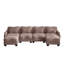 Canapé modulaire en forme de U de 131,5 po à 4 places modulaire en U avec coussin et 2 repose-pieds mobile-130915752
