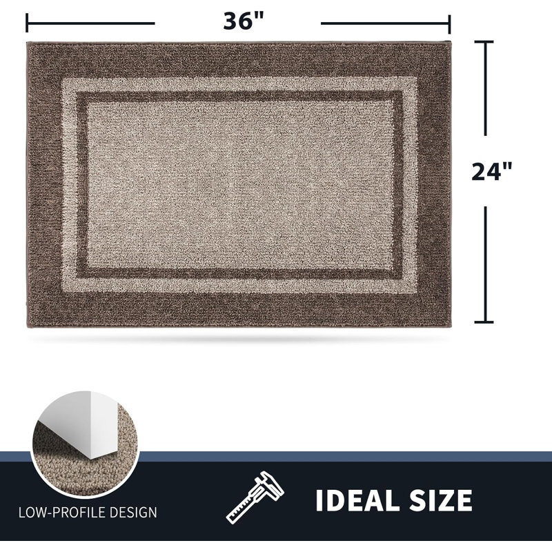 Paillasson beige et brun grisâtre 24 po x 36 po