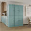 Grande armoire de cuisine 100% en bois massif avec portes et 2 tiroirs Niculae, tablettes réglables, armoire de rangement modulaire, l 48,5 po x H 71,5 po-877521418