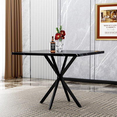 Square Dining Table, Mid Century Modern Square Dining Table For 4-6 Person, Coffee Table For Kitchen Dining Room, Office, Save Space