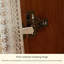 Armoire de rangement à double porte en verre ciré blanc de style français