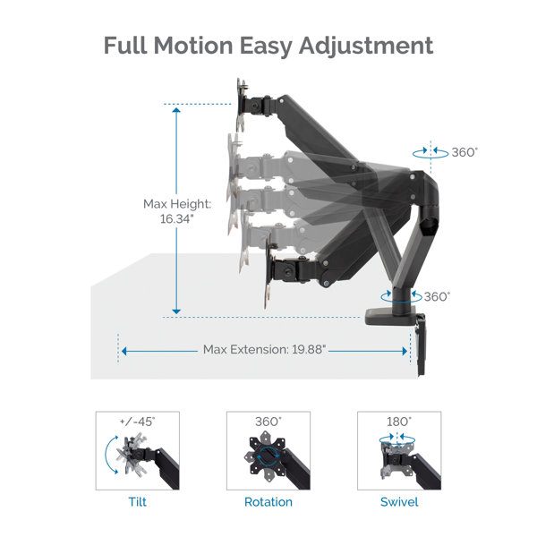Fellowes Platinum Monitor Arm - Dual Monitor - No More Pain Ergonomics
