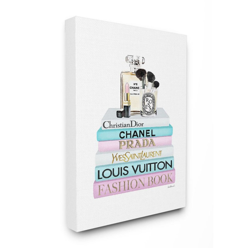 « styleing designer maquillage bookstack blue », impression, Toile tendue, H 40 po x l 30 po x P 1,5 po