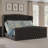 DuJuan 50.8"H Adjustable King Bed with Nailhead Trim Wingback & Deep Button Tufted Headboard, Black-1226737308-1226737309